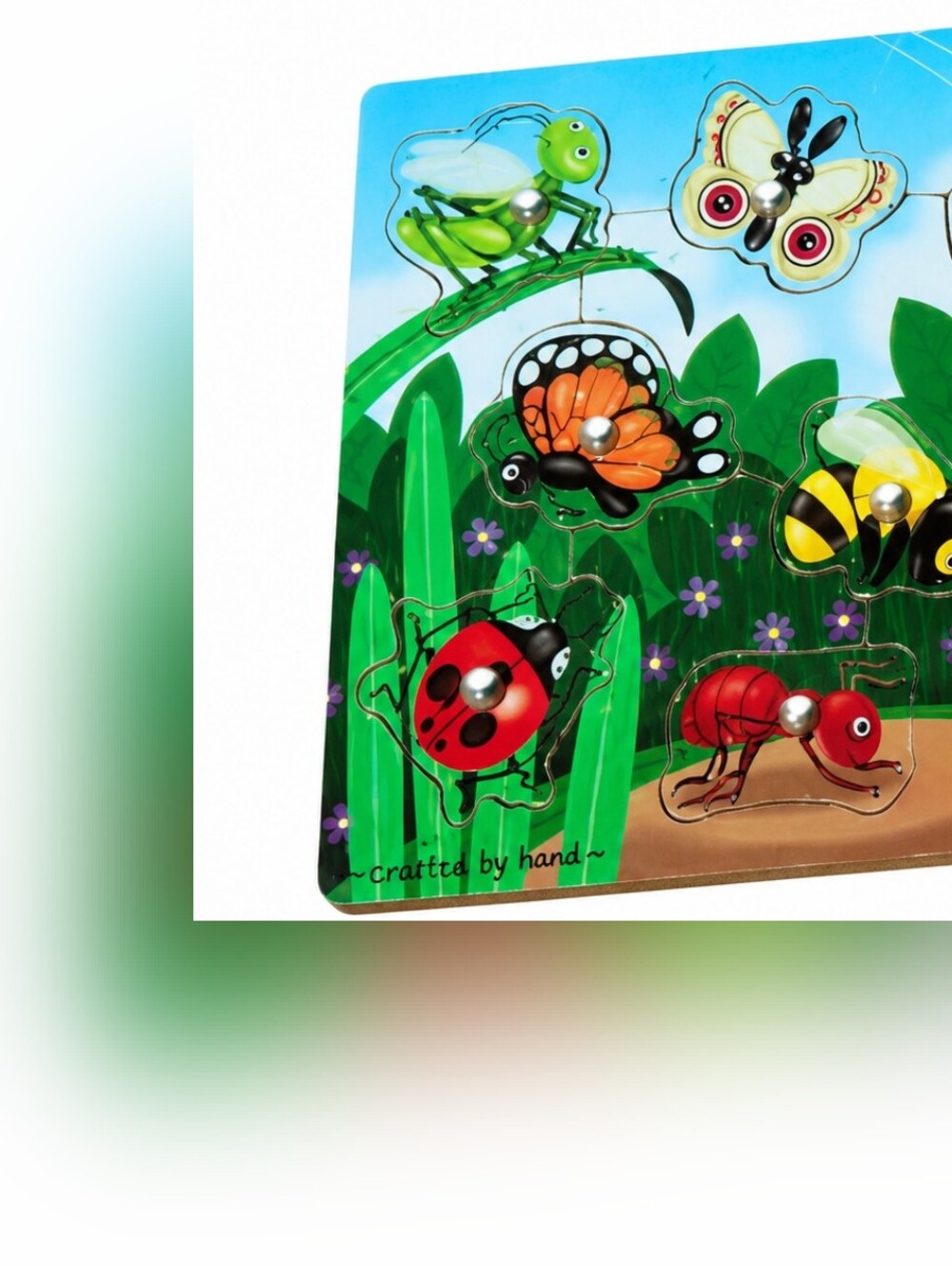 Melissa & Doug Magnetic Wooden Bug-Catching Game Puzzle Board with Magnetic Piec